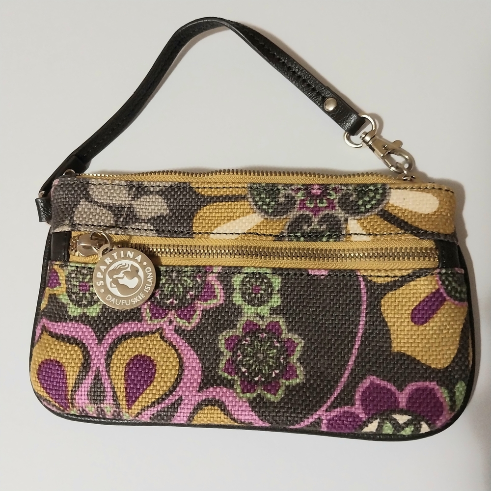Spartina 449 Floral Wristlet - Black, Yellow,‎ Pink